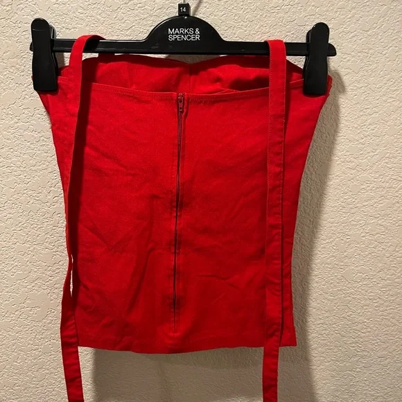 Rare NWOT Dixiefried Red Glamour Girl Vixen Vamp Top S - Picture 4 of 5